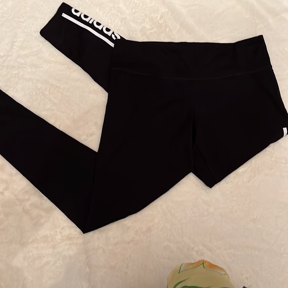 Adidas 7/8 Logo Leggings Size M - Picture 2 of 5